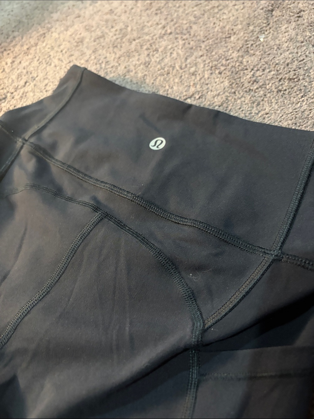lululemon Black High-Rise Performance Leggings (btw small hole in crotch) 😁